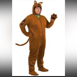 Scooby Doo Jumpsuit Deluxe Costume Headpiece/ Attached Mitts Adult 2X MSRP $80